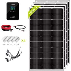 Newpowa 9BB Cell 400 Watt 12V Monocrystalline Solar Power Kits for Sheds