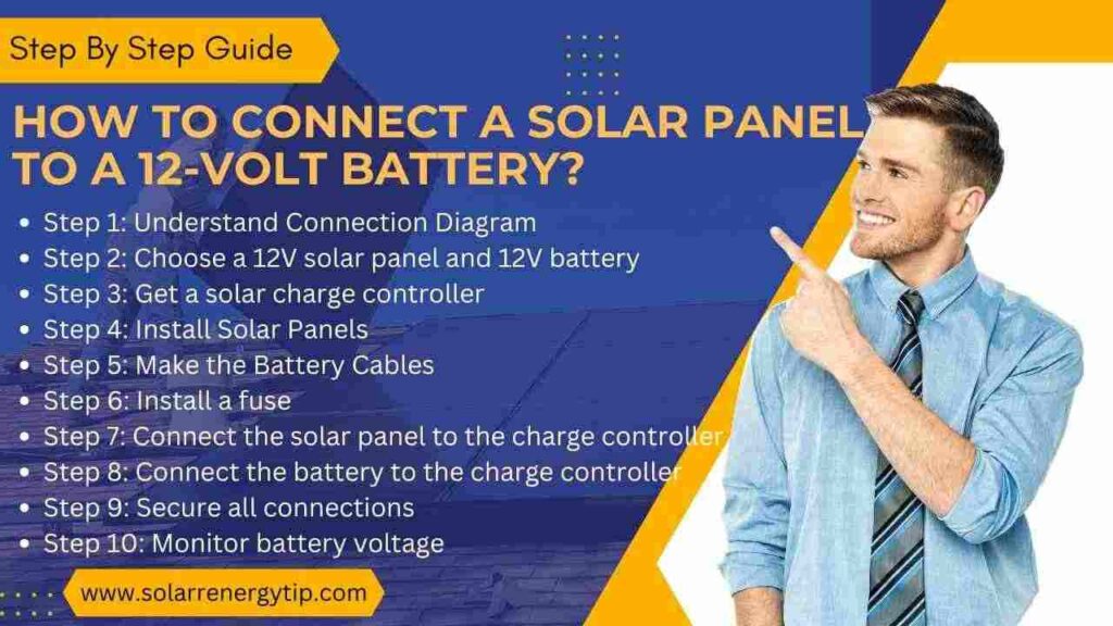 How to connect solar panels to battery