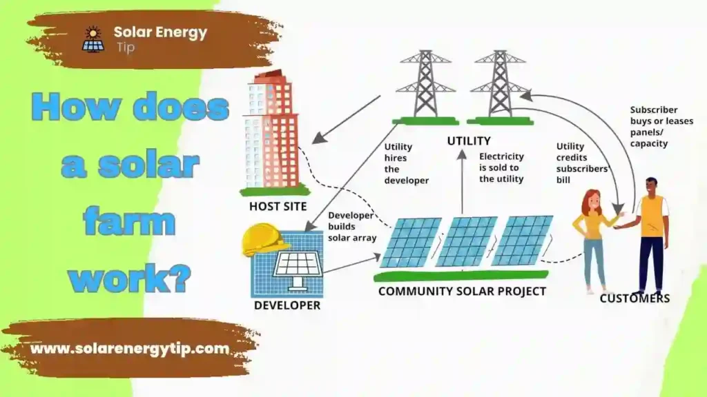 How does a solar farm work