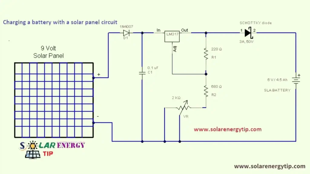 Charging a Battery With a Solar Panel Circuit