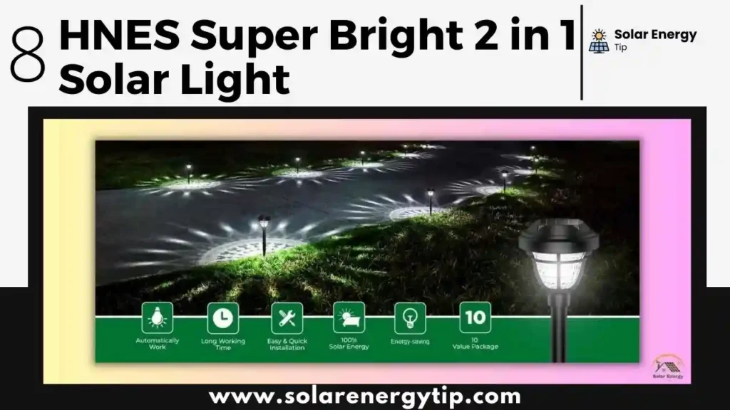 HNES Super Bright 2 in 1 Solar Light