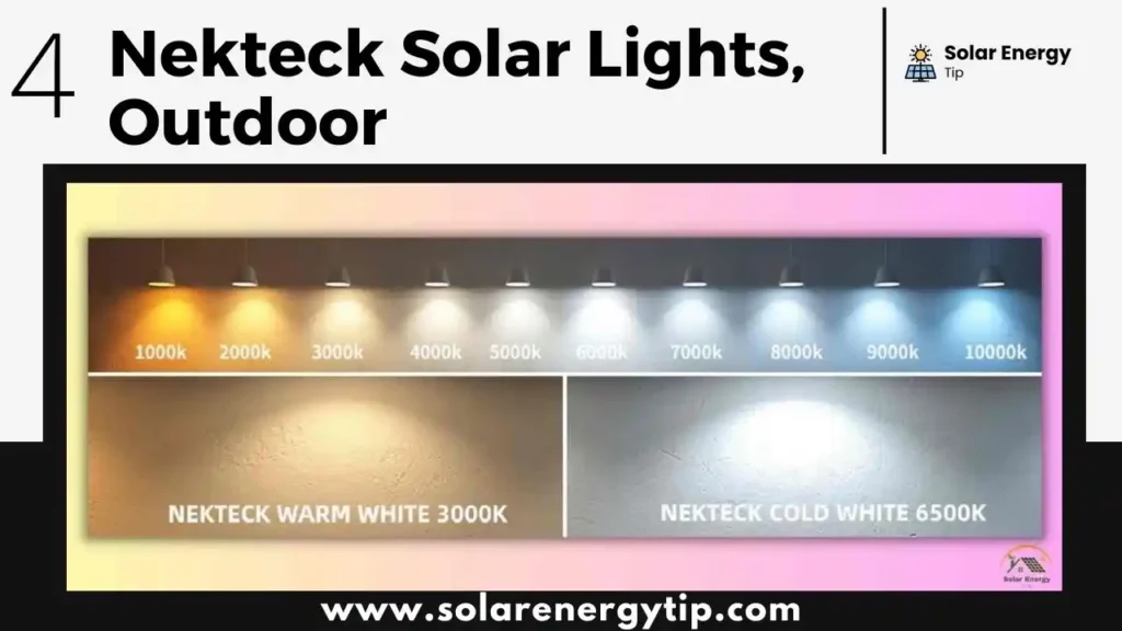 Nekteck Solar Lights, 2-in-1 Solar Spot Lights Outdoor