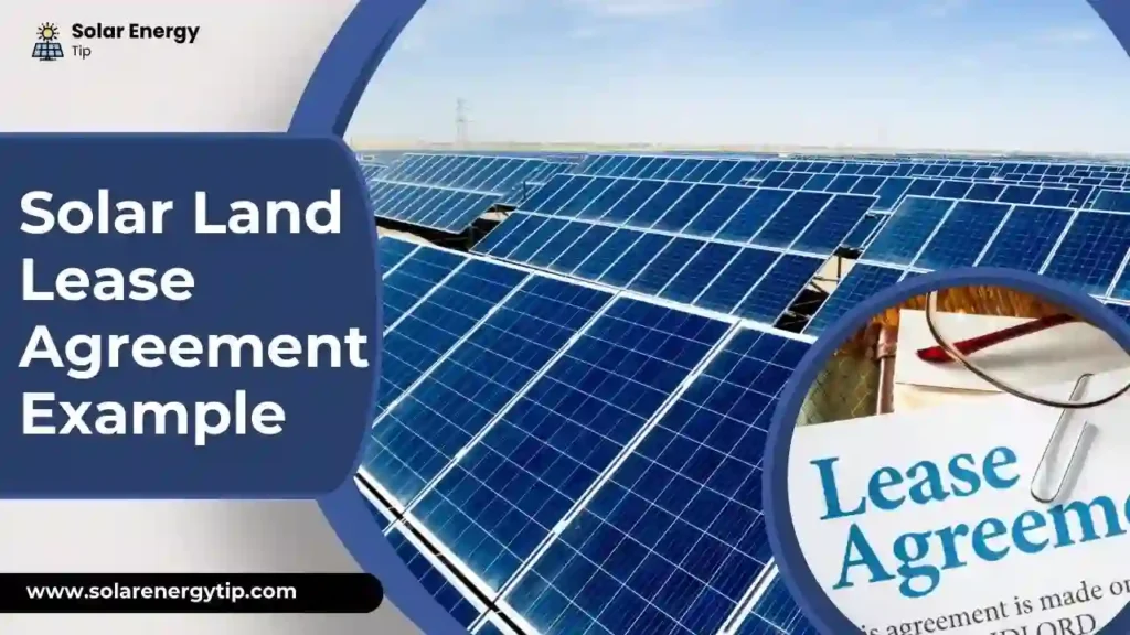 Solar Land Lease Agreement Example