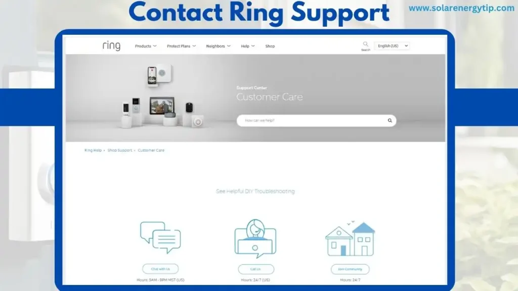Contact Ring Support for Ring Doorbell solar charger not working