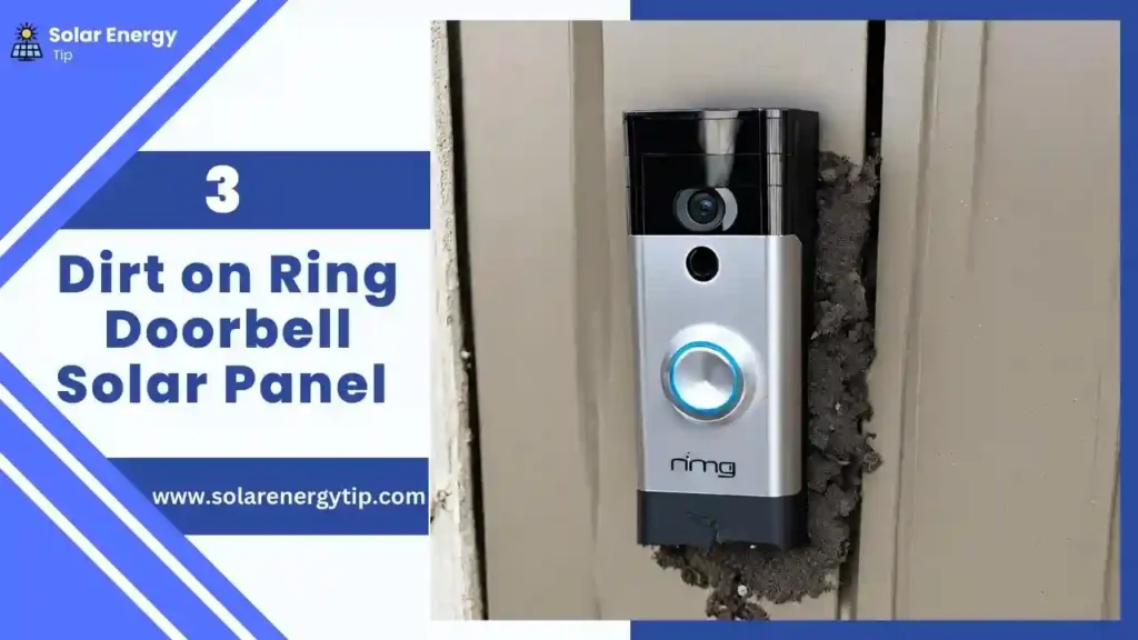 Dirt on Ring Doorbell Solar charger panel