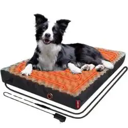 HyphessAda Upgraded Heated Dog Bed with Enlarged Heating Area