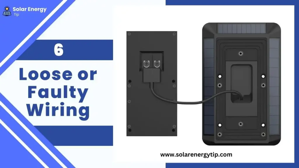 Loose or Faulty Wiring of Solar charger for Doorbell