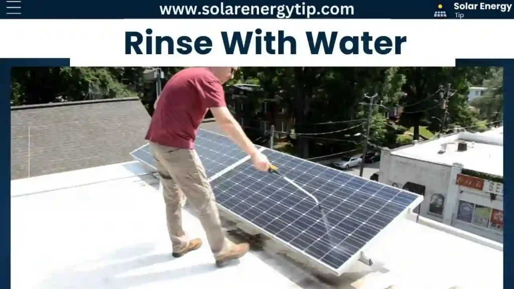 Rinse With Water on solar panels