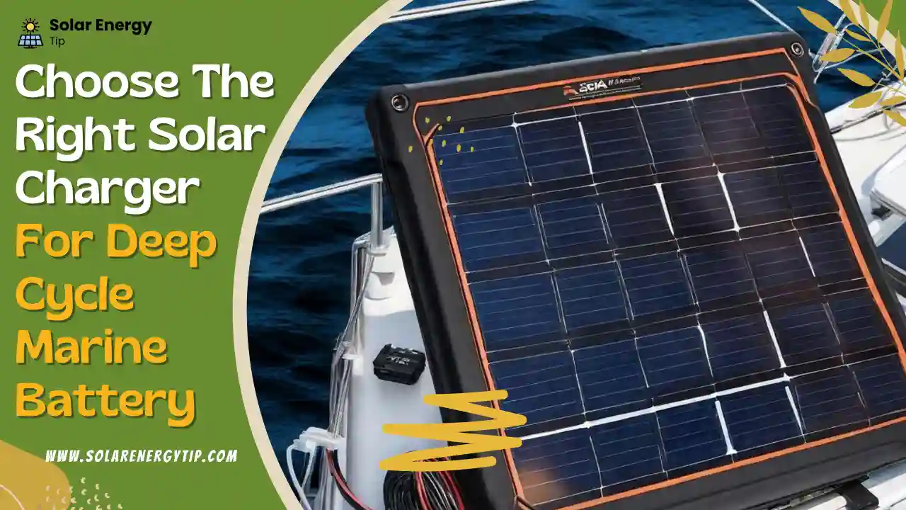 Choose The Right Solar Charger For Deep Cycle Marine Battery