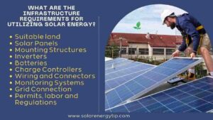 what are the infrastructure requirements for using solar energy