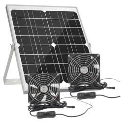 MOSTRUST Solar Panel Dual Fan