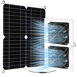 Moreximiximi Solar Panel Fan Kit Solar Powered Fan
