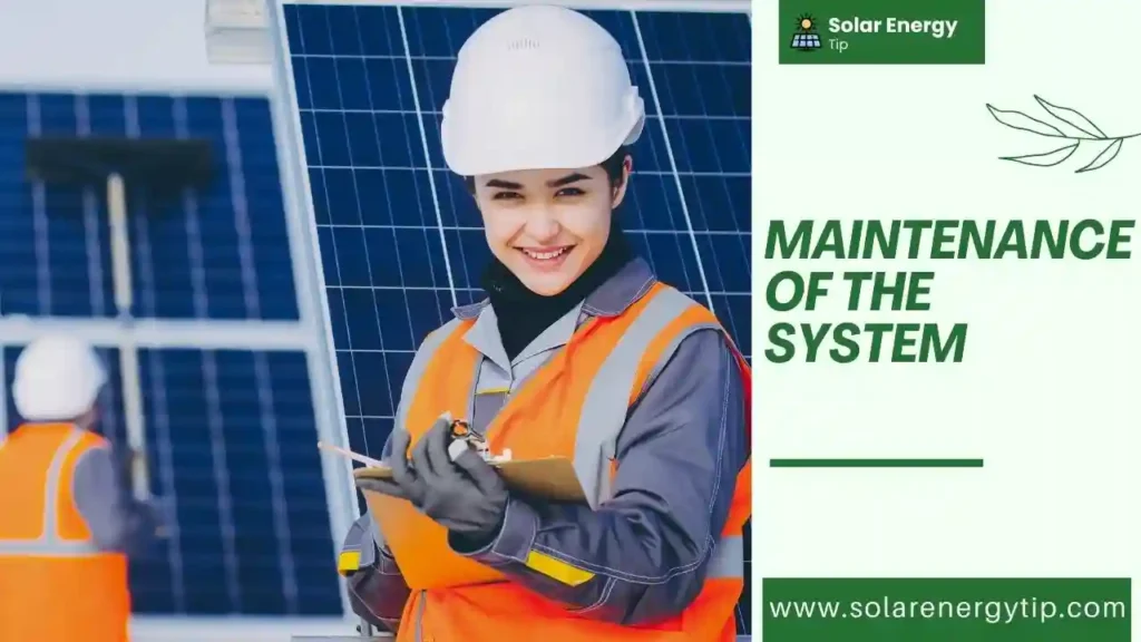 Maintenance of the Solar Generator system