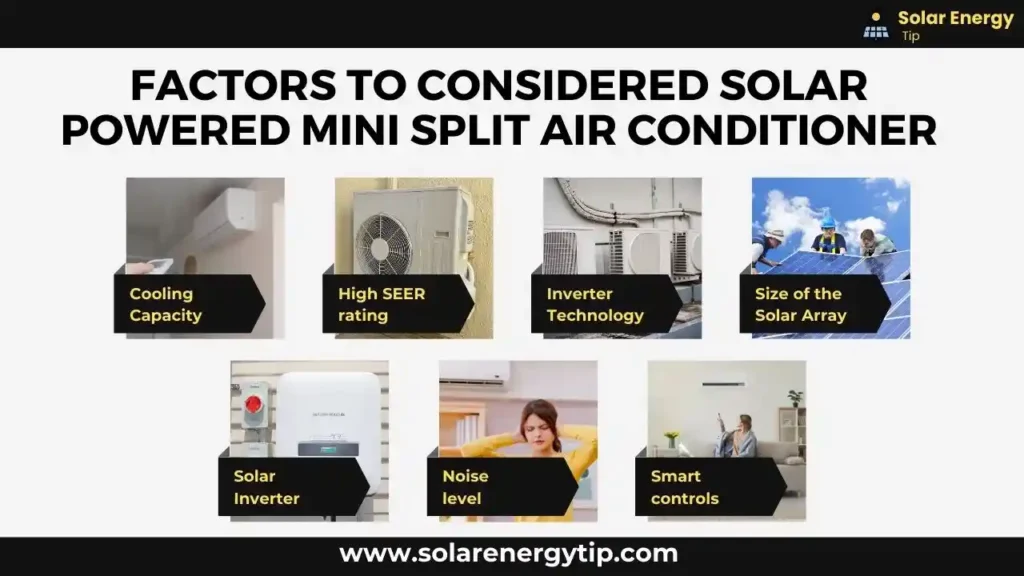 Factors to Considered Solar Powered Mini Split Air Conditioner